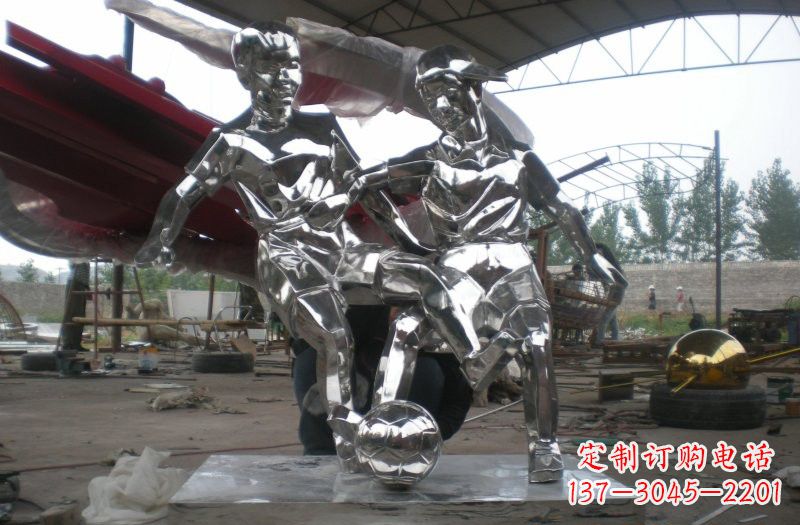 菏泽不锈钢足球雕塑精美的艺术品