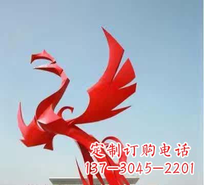 菏泽不锈钢铁艺凤凰雕塑美丽的象征