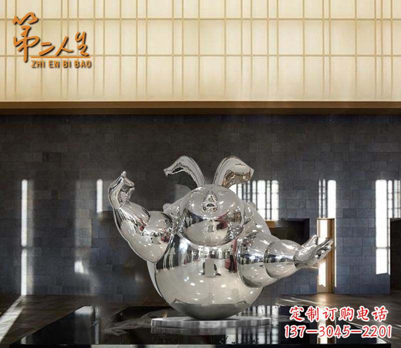 菏泽不锈钢兔子雕塑——精致雕刻的艺术品