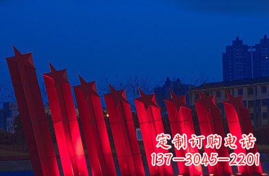 菏泽不锈钢五角星雕塑铸就永恒之美