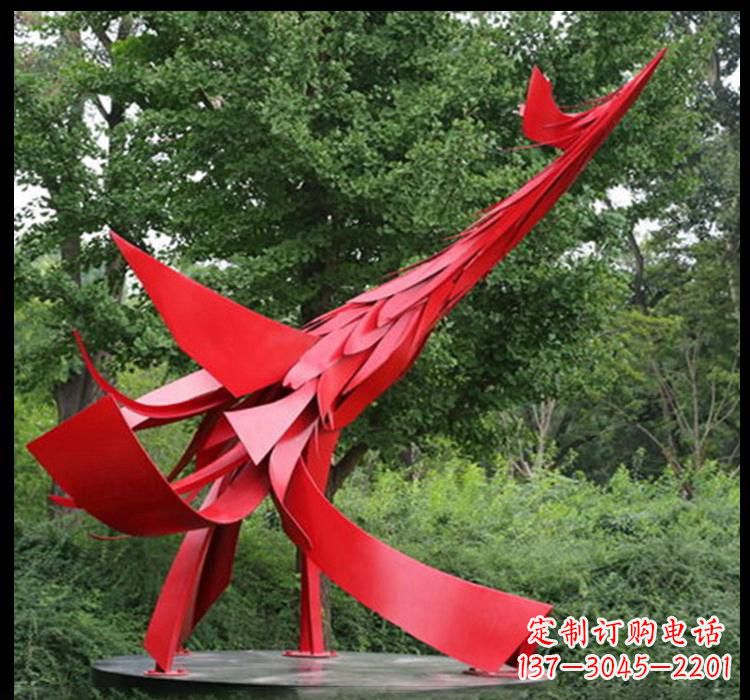 菏泽不锈钢凤凰雕塑——美丽而神秘的象征