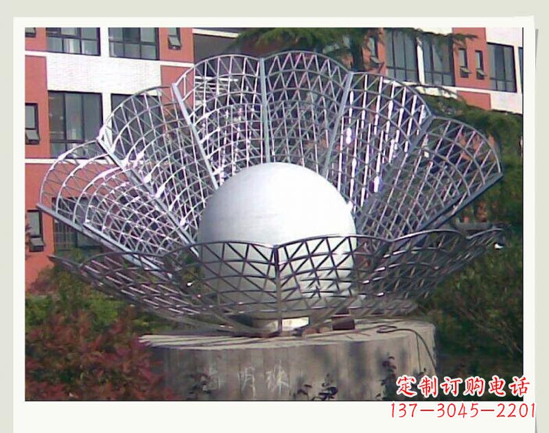 菏泽海洋精灵不锈钢贝壳雕塑