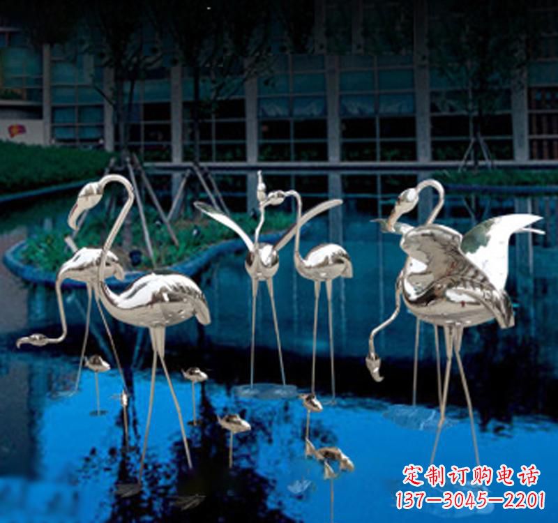菏泽不锈钢仙鹤雕塑汇聚自然之美