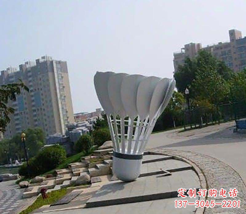 菏泽不锈钢羽毛球雕塑装点美丽的羽毛球世界