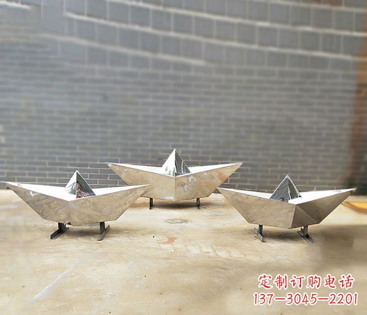 菏泽不锈钢元宝雕塑精致的艺术品