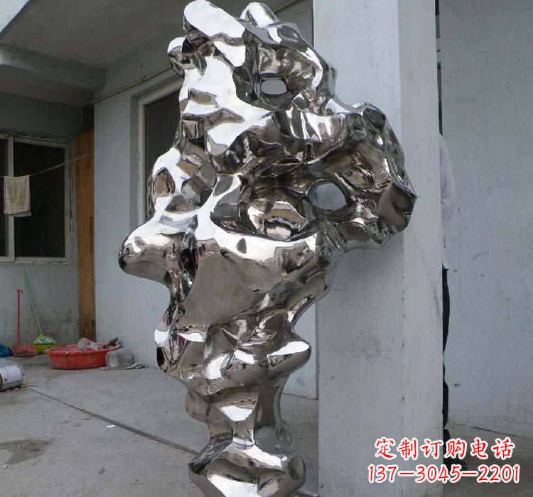 菏泽太湖石雕塑精美绝伦的不锈钢园林景观