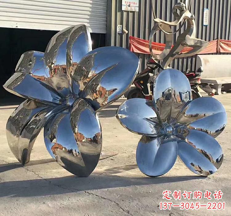 菏泽不锈钢荷花雕塑美丽又耐用
