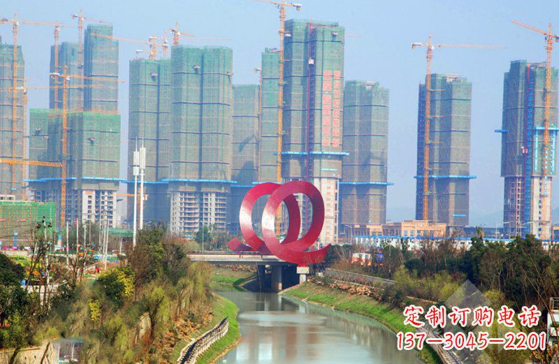 菏泽精美不锈钢圆环雕塑