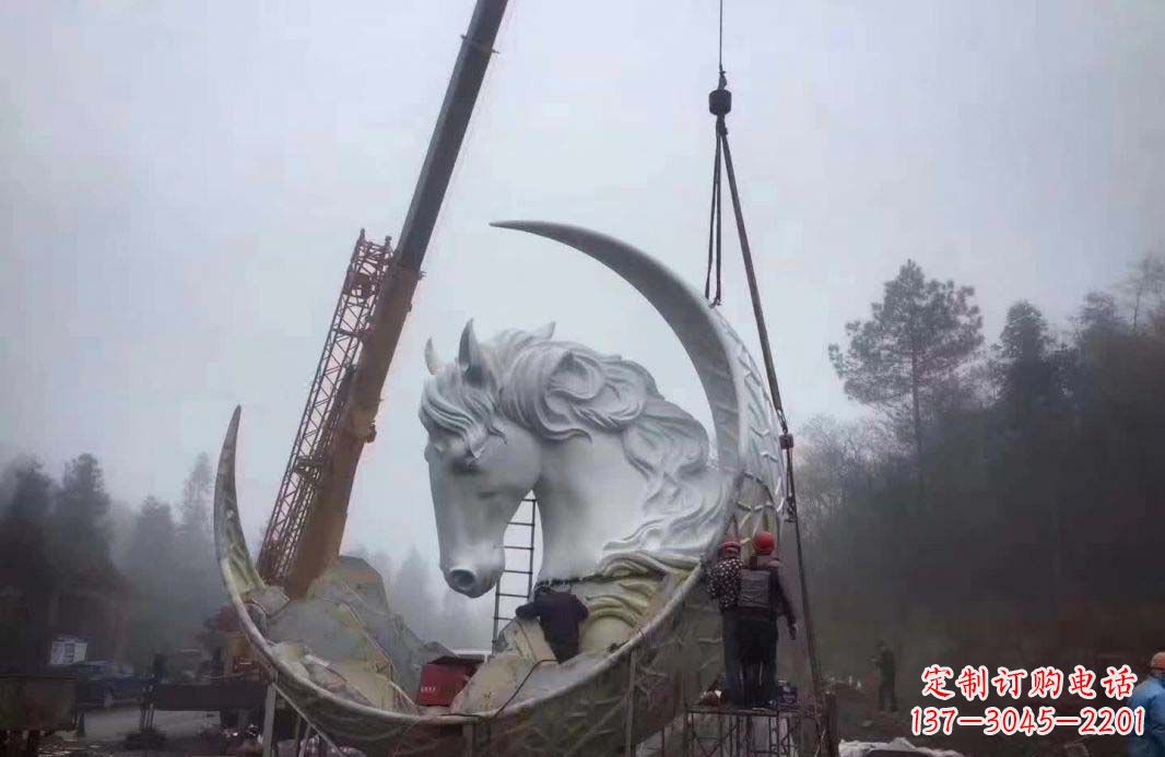 菏泽不锈钢月亮雕塑