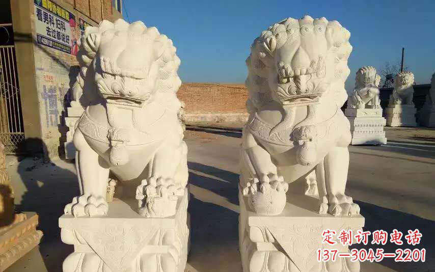 菏泽狮子雕塑象征力量与智慧