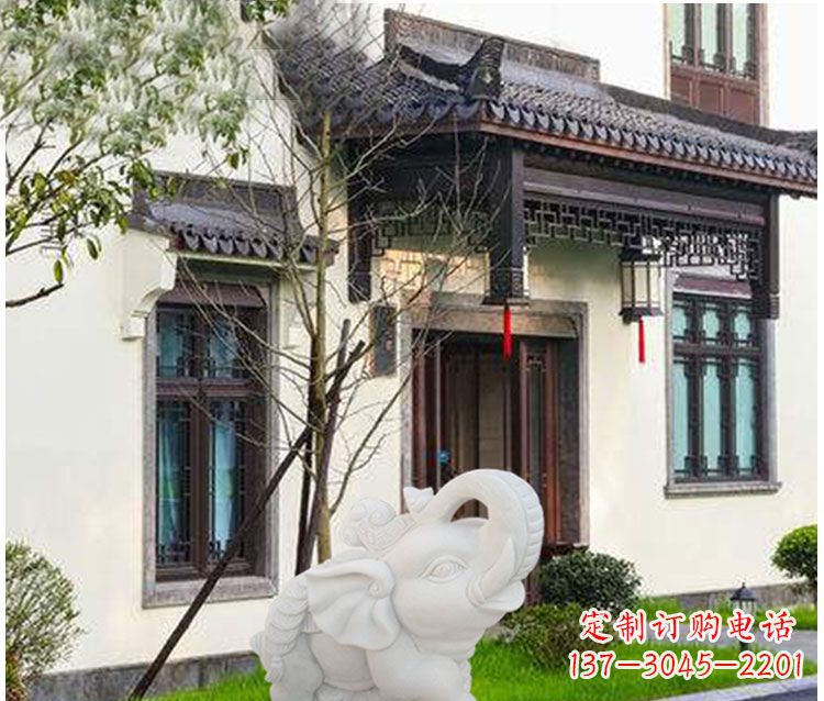 菏泽小象招财石雕——引领幸福的钥匙