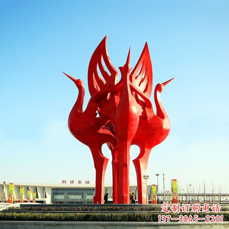 菏泽“仙鹤之歌仙鹤雕塑的精彩瞬间”