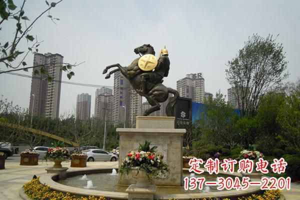 菏泽铸造城市象征——铜马战士雕塑