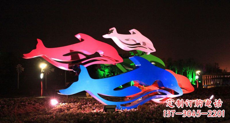 菏泽海豚雕塑传承海洋文化