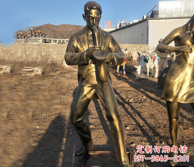 菏泽铜雕萨克斯风音乐人物