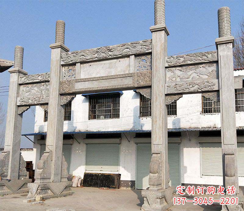 菏泽石牌坊雕塑——传承中国传统文化
