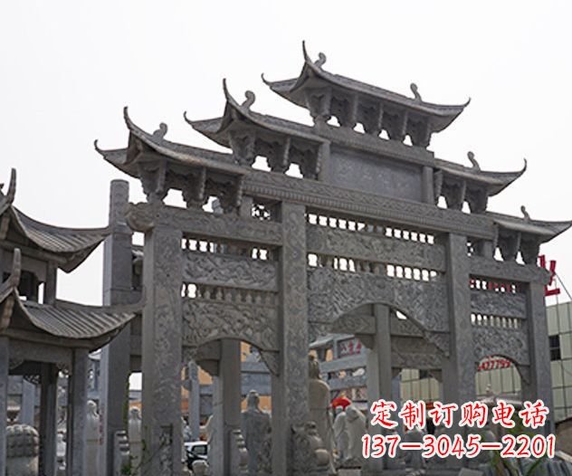 菏泽牌坊石雕传承传统文化的艺术精品