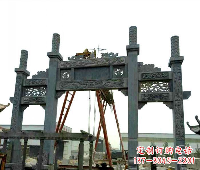 菏泽村庄牌坊雕塑传承历史文化
