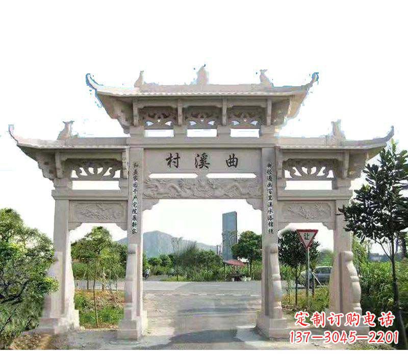 菏泽精美牌坊雕塑——村庄的艺术瑰宝