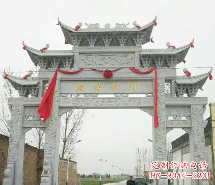 菏泽牌坊雕塑纪念历史,传承文化