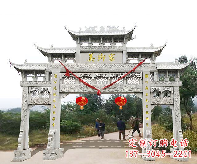 菏泽牌坊雕塑珍贵的传统文化