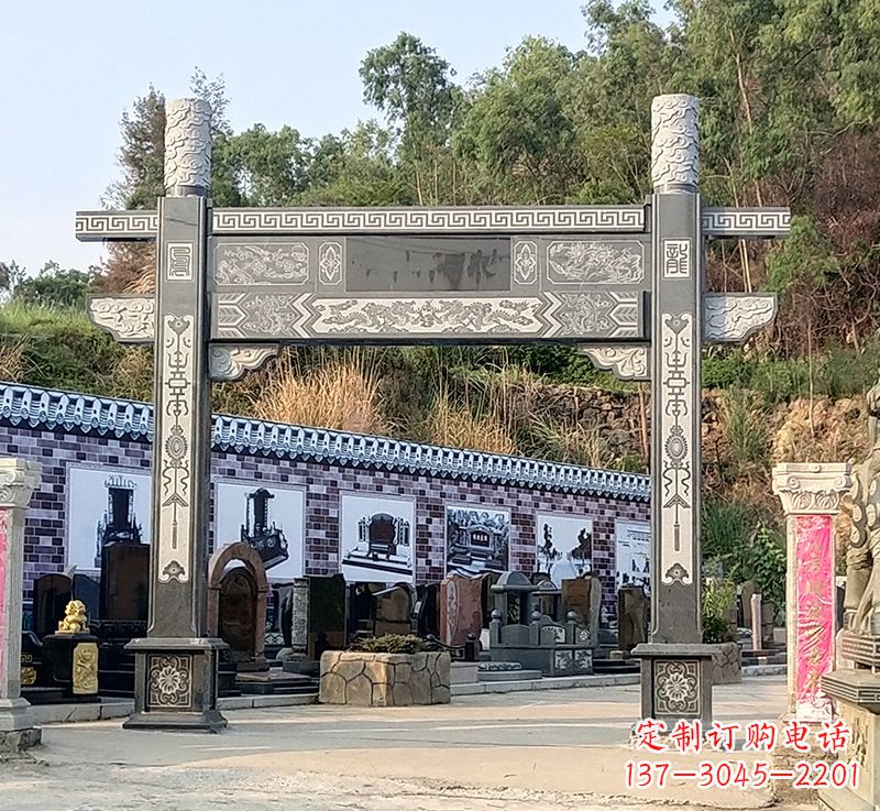 菏泽古村牌坊雕塑精湛技艺的经典之作