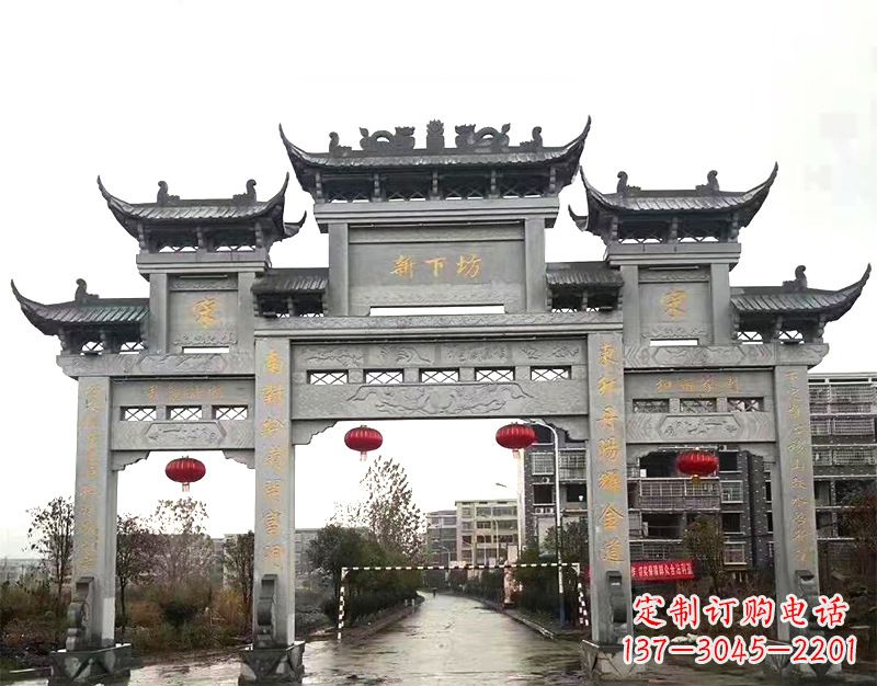 菏泽村庄石牌坊雕刻传统工艺的精美瑰宝