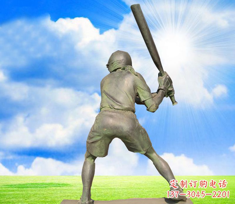 菏泽纪念棒球精美的棒球雕塑