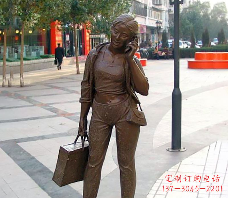 菏泽打电话女人现代人物雕塑