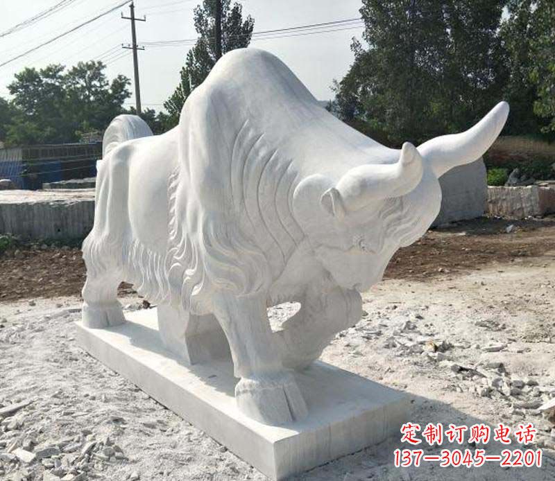 菏泽大理石动物雕塑美丽的艺术品