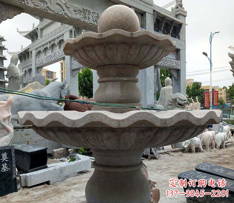 菏泽大理石多层喷泉石雕