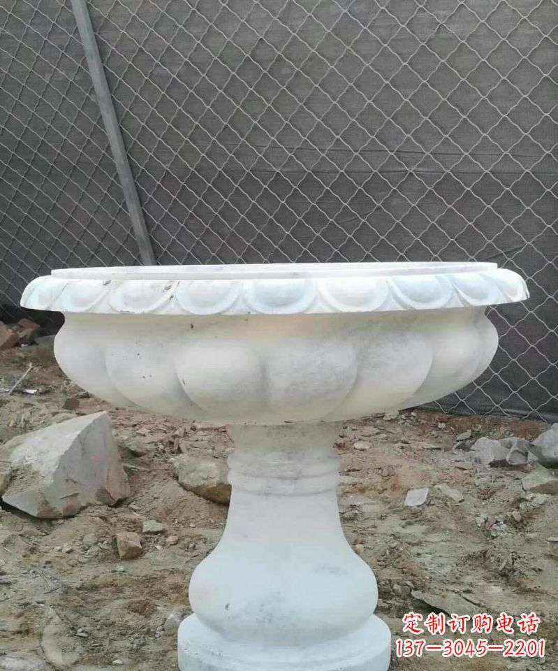 菏泽大理石花盆雕塑