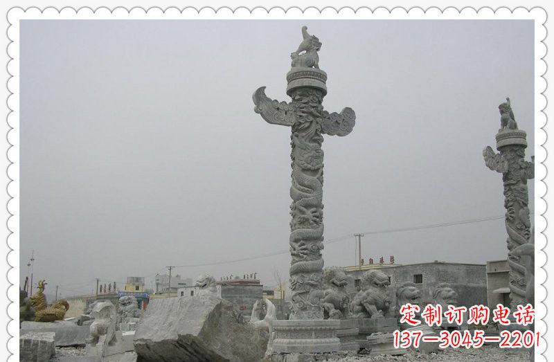 菏泽精致雕刻,大理石华表雕塑