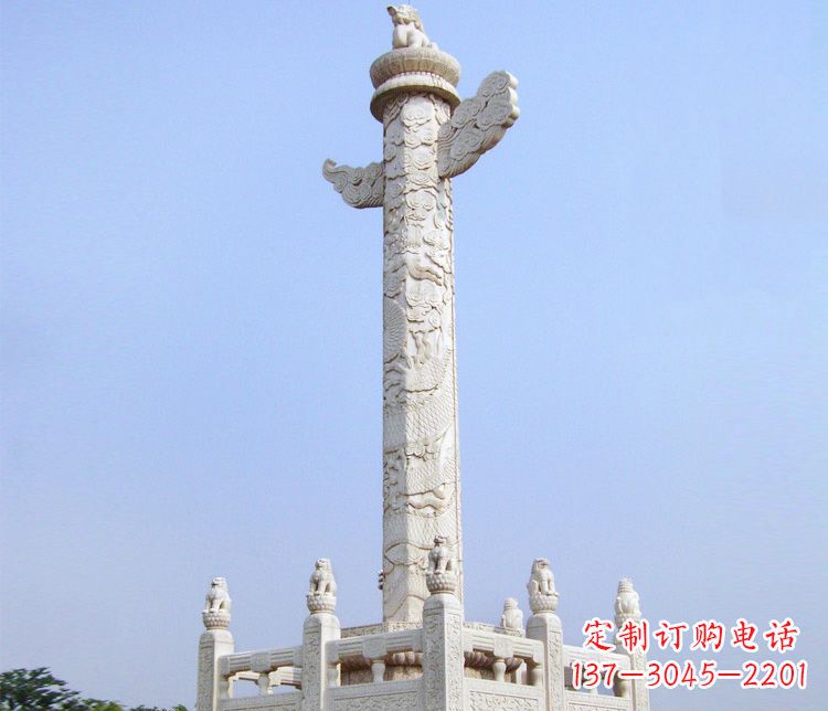 菏泽大理石华表雕塑