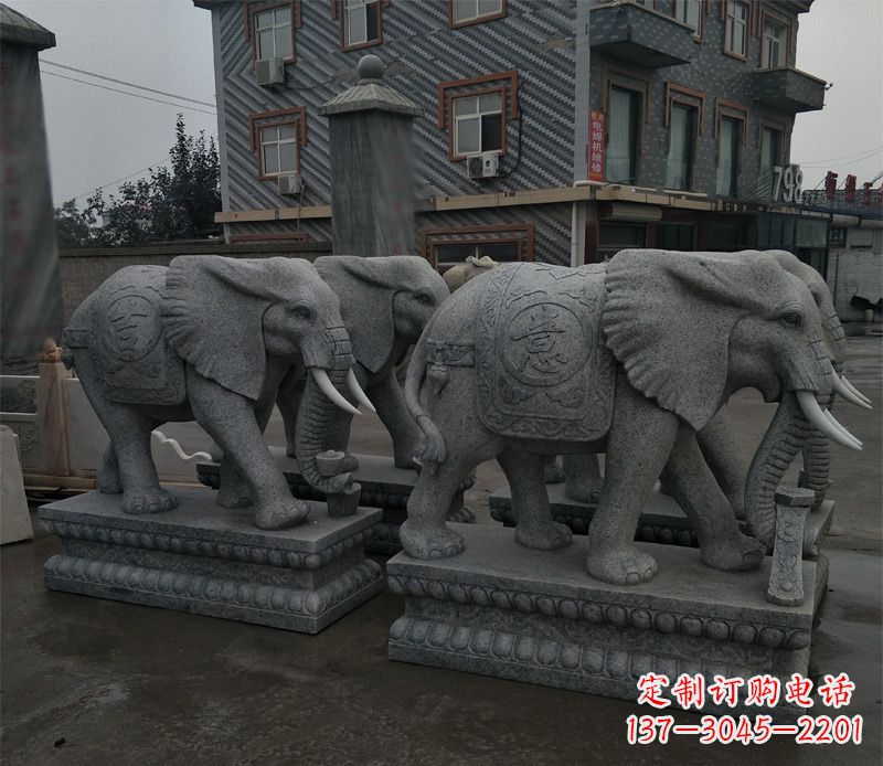 菏泽唯美雕刻大象雕塑