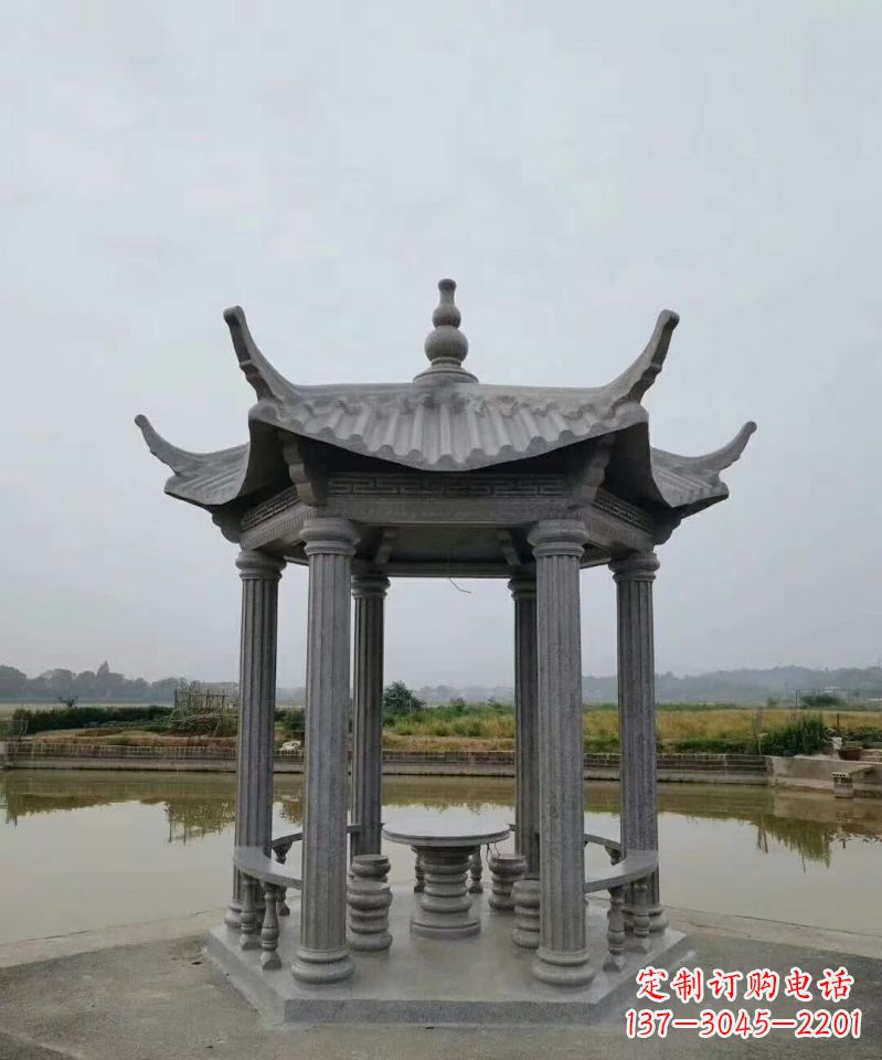 菏泽大理石凉亭石雕塑