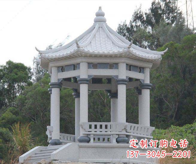 菏泽大理石六角石雕凉亭
