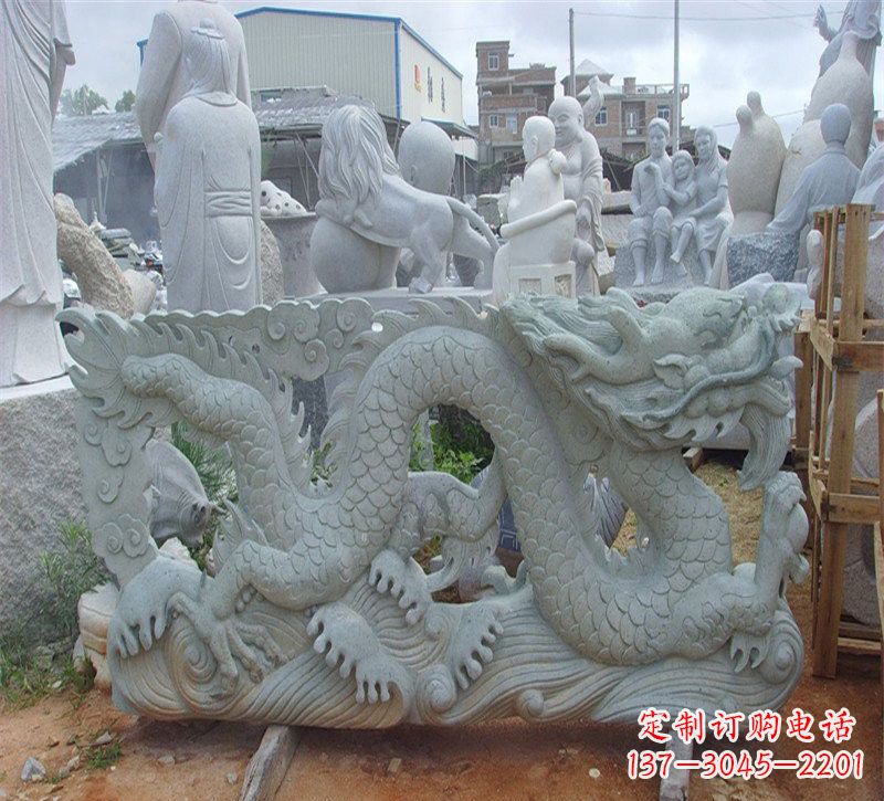 菏泽大理石龙石雕传承古老文化，精雕细琢的艺术品