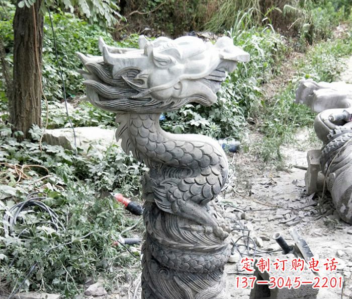 菏泽精美大理石生肖龙雕塑