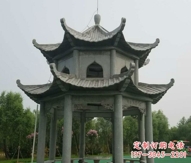 菏泽精美大理石凉亭石雕