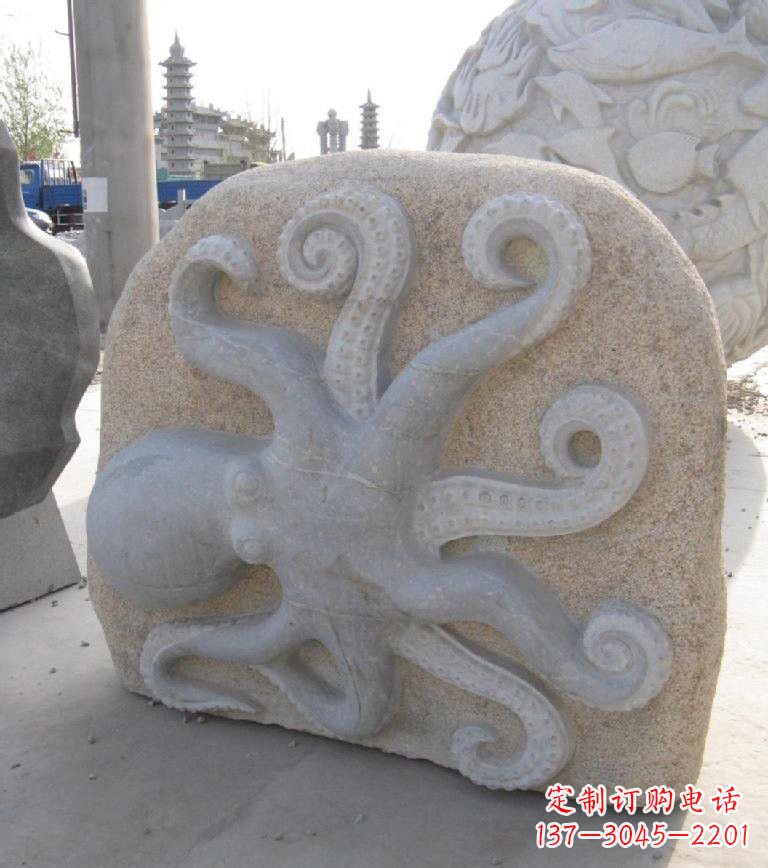 菏泽精美大理石章鱼雕塑