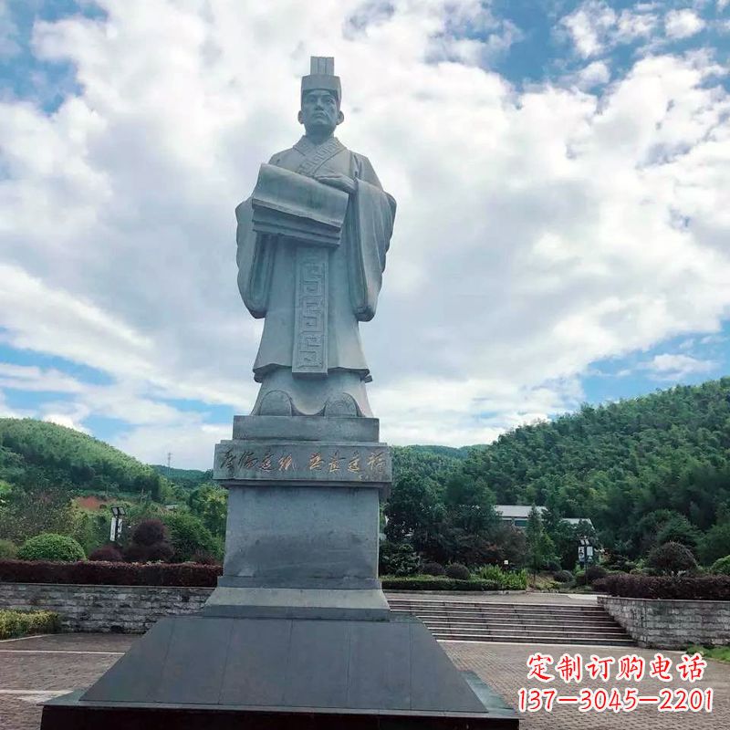 菏泽大型蔡伦石雕像-景区广场历史文化名人雕塑