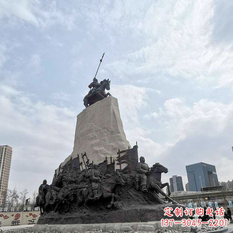 菏泽精美西汉名将石雕像——荣耀霍去病