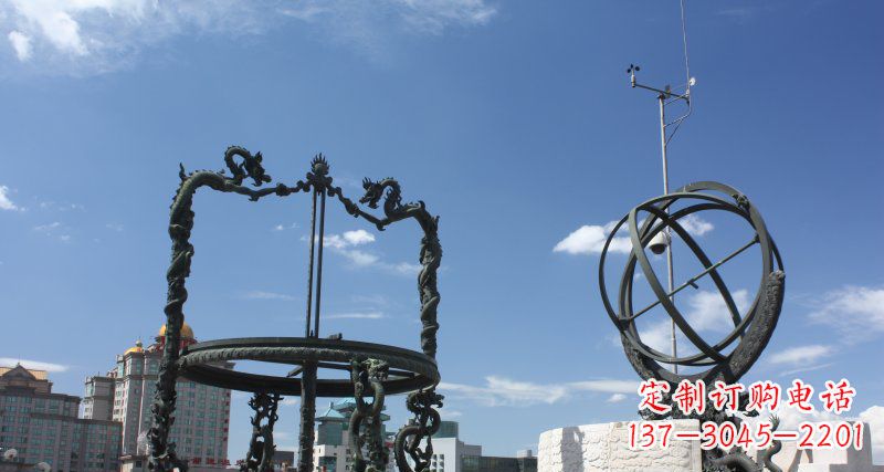 菏泽中领雕塑浑天仪雕塑 铜雕景观构筑