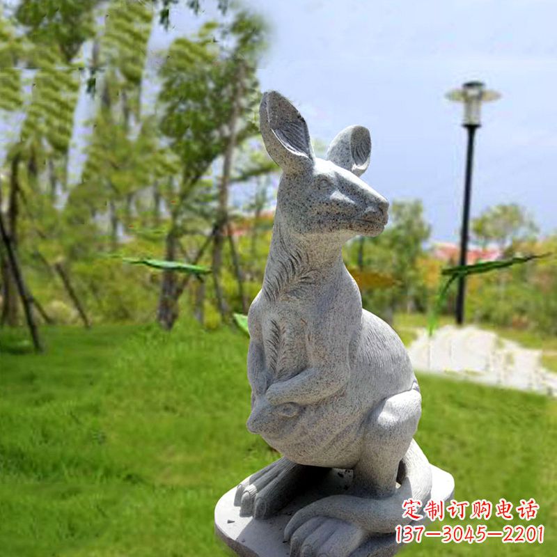 菏泽袋鼠园林石雕摆件
