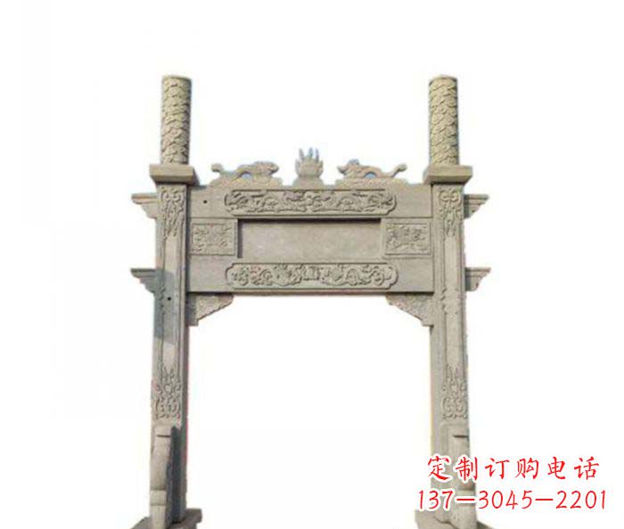 菏泽产品名称中领雕塑-牌坊石雕