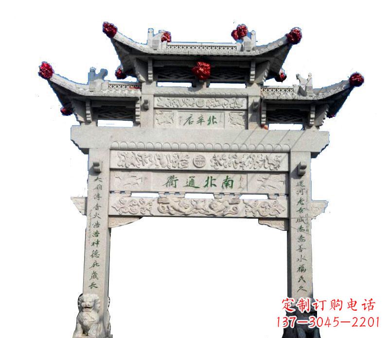 菏泽精美石牌坊雕塑