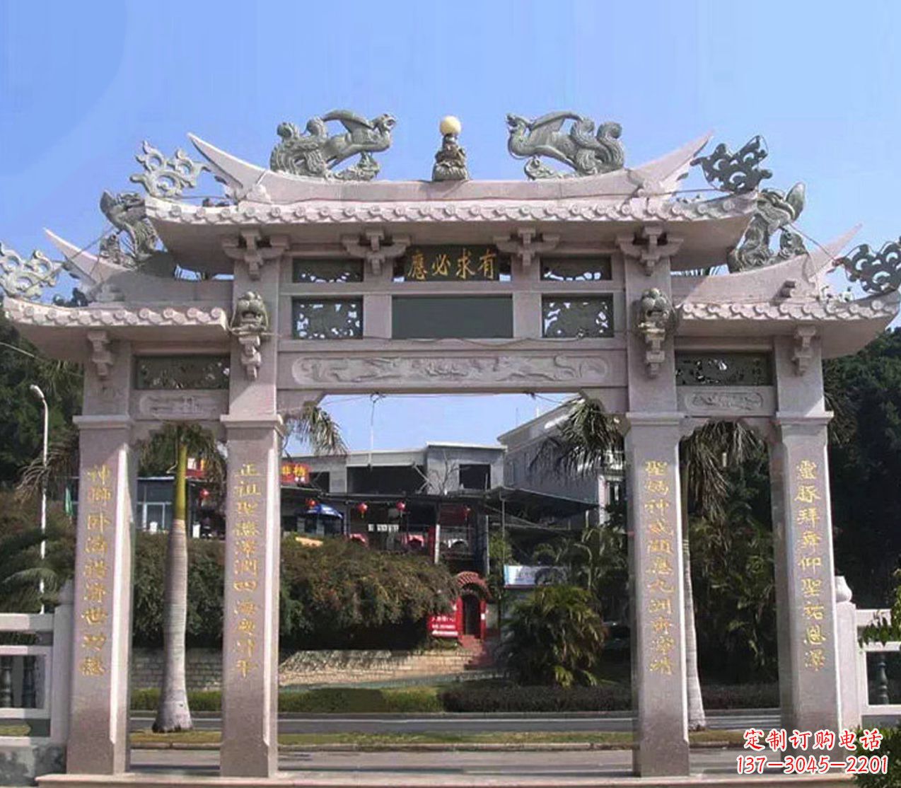 菏泽精美石雕牌坊雕塑——传承文化的艺术精品