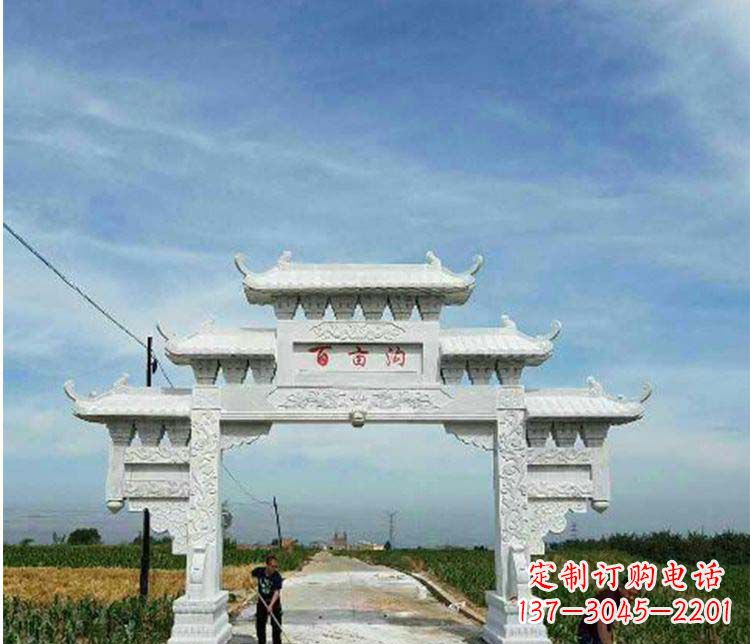 菏泽西方风格石牌坊石雕