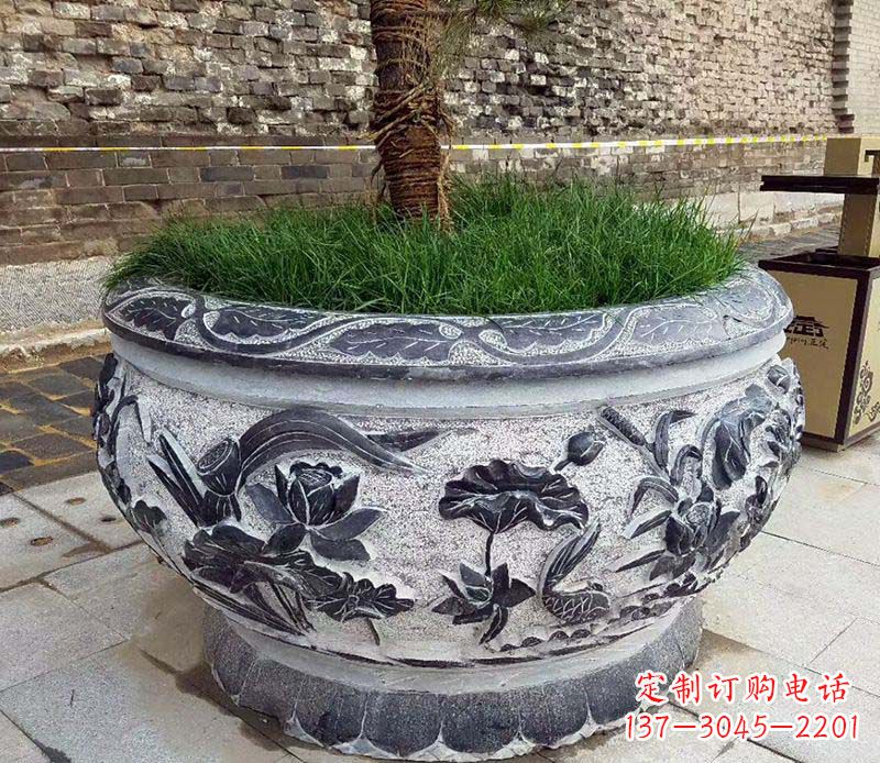 菏泽精美花盆雕塑,点亮你的道路景观